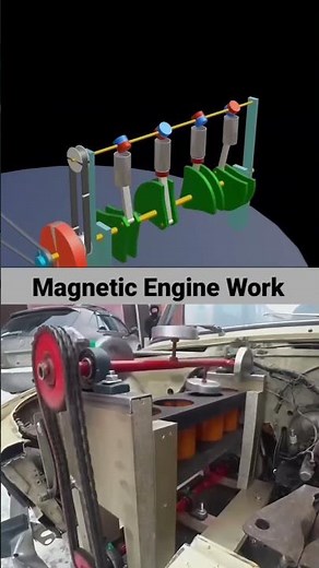 Magnetic Engine Working principle / free energy engine #automobile #technology #mech #engineering