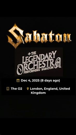 2025, Sabaton live in London. 34 years Heavy Metal concerts #heavymetal #sabaton #o2