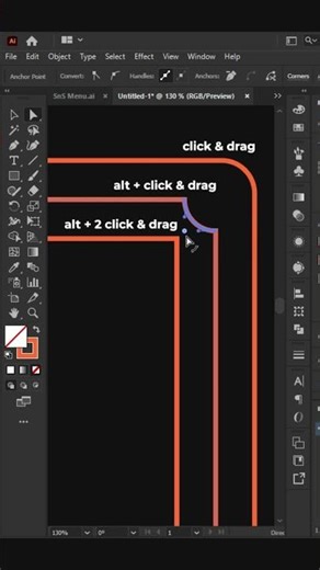 3 Corner Types in Adobe Illustrator You Must Know | #illustratortips #designshorts