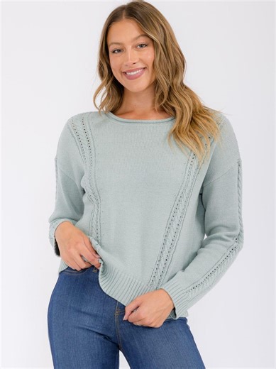 Women’s Mint Green Knit Sweater - Etsy