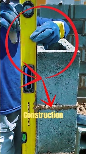 Perfect Cement Block Wall Leveling – Bricklaying with Mortar Spreader Tool | Construction Skills.