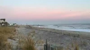 Beautiful December night on Fire Island overlooking beach nourishment in Kismet & Saltaire. | Fire Island