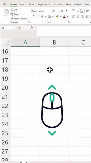 ✅ Excel Mouse Scroll Hack #shortsfeed #excel #exceltutorial #excelformatting #exceltips #msexcel