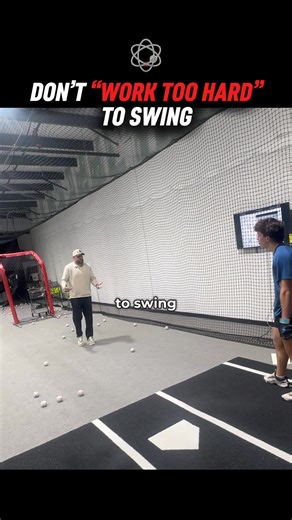 When you work too hard to swing, hitting becomes impossible. Comment or DM the word "HIT LAB" to book a lesson today! | The Hit Lab