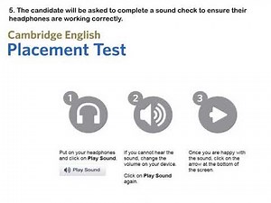 Cambridge English Placement Test Instructions for New Applicants