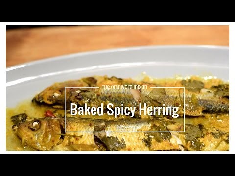 Baked Spicy Herring- Indian Style Herring Recipe
