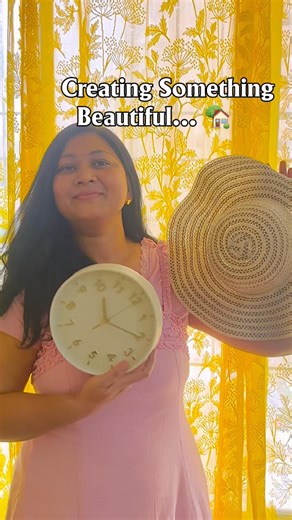 नई शुरुआत… नया प्रोजेक्ट ✨Clock aur Hat se banega kuch amazing 😍 #shorts #diyhomedecor #homedecor