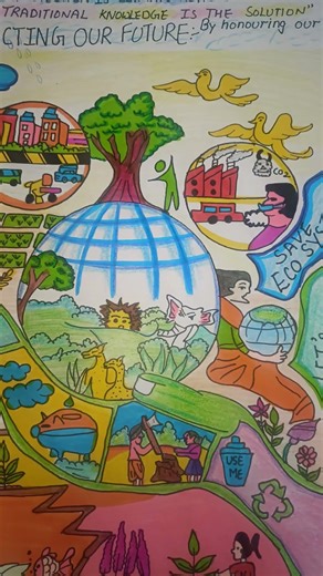 Poster on Wetland protection🌊#postermaking #easy #colourful #art #diy #youtubeshorts #trendingshorts