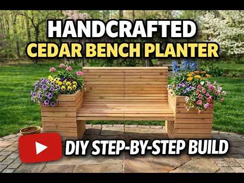 DIY How to Build a Handcrafted Cedar Bench Planter | DIY Outdoor Woodworking