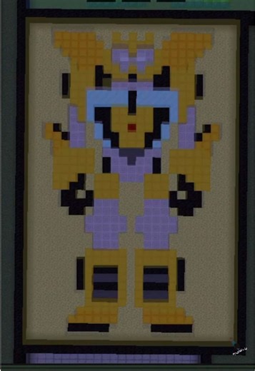 Bumblebee Pixel Art Timelapse in Minecraft