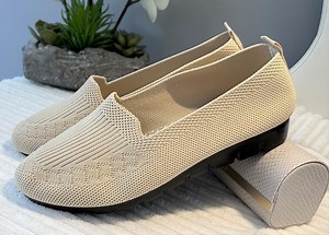 SPATI Women's Knitted Flat Shoes - Lightweight Loafers