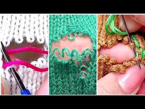 3 Great Ways to Repair Holes in Knitted Sweaters at Home Yourself 💎Beginner's Tutorial🤗