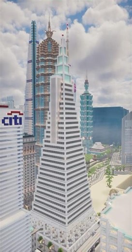 Giant Pyramid Skyscraper Build in Minecraft #architecture