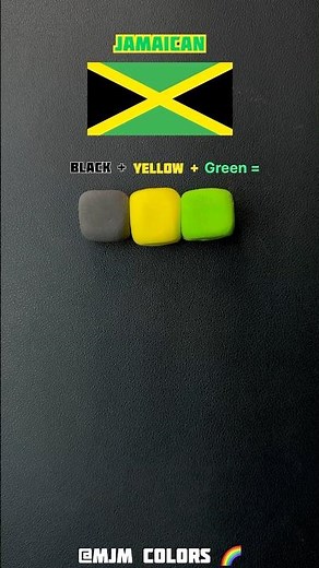 Mixing Colors to Create the Perfect #Jamaican Flag Shade! 🇯🇲🎨