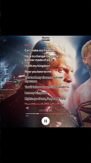Cody Rhodes | Kingdom - Downstait Theme song lyrics #wwe #codyrhodeswwe