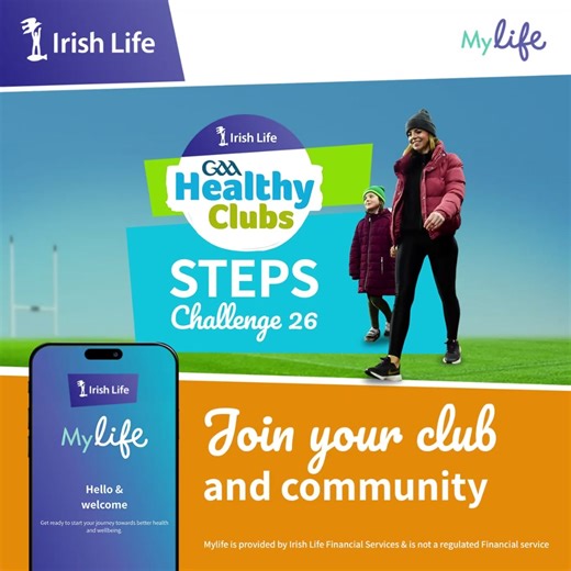 👣 Irish Life GAA Healthy Clubs Steps Challenge 2026 👣 Its that time of year again... and our first Health & Wellbeing initiative of 2026, Butlersbridge GAA are participating in the Irish Life GAA Healthy Clubs Steps Challenge 2026, an initiative that encourages people across the country to get active while supporting their physical and mental well-being. The Steps Challenge is free to participate in and is open to both members and non-members, providing a great opportunity to meet up, get acti