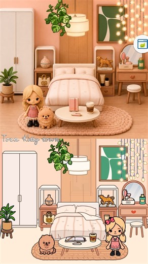 Aesthetic Pastel Beige Room You Need To Try 🧸🌸 | Toca Boca World