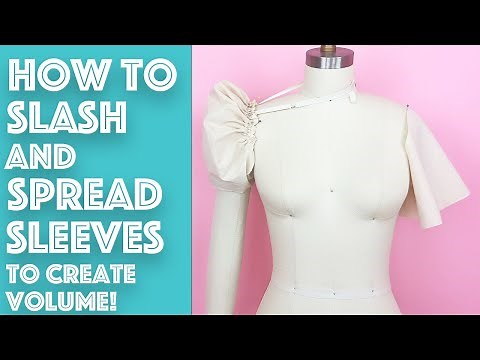 How To Use The Slash And Spread Method To Make Puff Sleeves | Sew Anastasia