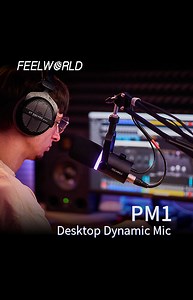 FEELWORLD PM1 USB & XLR Dynamic Microphone Upgrade your desktop audio experience and unlock your true potential. Immerse yourself in clear, crisp sound and take your content creation and communication to new heights. 💰Price: 59.99USD 🎇Here are the PM1 dynamic mic features： ● Ideal for podcasting, recording, gaming, live streaming ● Built-in dynamic mic capsule helps you capture deep lows, delicate highs, and crisp mid-tones ● Ultra-wide frequency response of 50Hz-14kHz presents crystal clear a