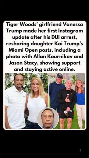 Tiger Woods’ Girlfriend Vanessa Trump Breaks Silence