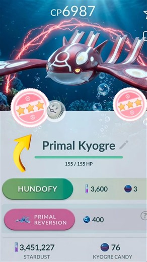 Got 100Iv Go fest Primal Kyogre!!! #shorts #kyogre #ultragoo #evolve #primal #game #pokemongo