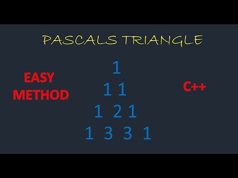 PASCALS TRIANGLE IN Cpp/C++ PROGRAMMING LANGUAGE IN HINDI | EASY AND UNDERSTANDABLE |