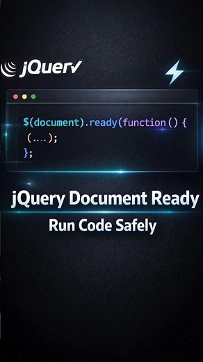 jQuery Document Ready Explained in 60 Seconds ⚡ | Beginner Friendly #coding #shorts