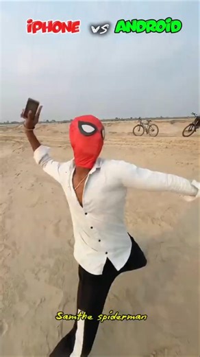 iphone vs android fight with spider man ❌♂️ #shortvideo #shorts