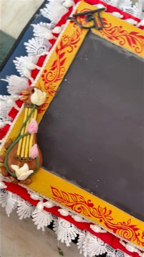 Hatekhori slate design// Saraswati Puja #artandcraft #shortvideo #reels