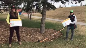 Meet Leah and Jen. They’re Calgary Parks environmental educators, out talking to Calgarians to help you stay safe during COVID-19. Even though we’re standing at least a hockey stick away – we’re here for you. | City of Calgary – Your Local Government