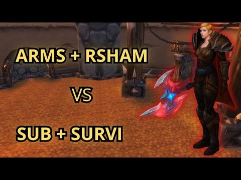 Arms + Rsham vs Sub Rogue + Survi Hunter 2v2 | WotLK Warmane Lordaeron
