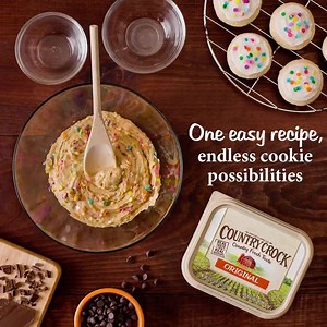 Possibilities are endless with Country Crock’s one easy cookie recipe & HERSHEY’S Kitchens mix-ins! bit.ly/CountryCrockMakeItYours | Country Crock