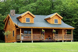 10 Log Cabin Home Floor Plans 1700 Square Feet or Less With 3 Bedrooms, Loft and Large Porch