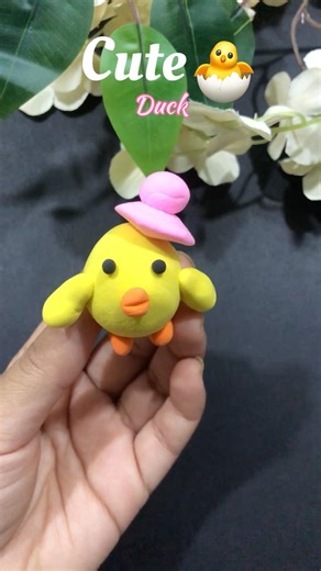 Easy Clay duck tutorial🐣#yotubeshorts#art#craftideas#filterchallenge#viral#trending#duck