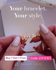 410 reactions · 25 shares | Timeless personalized bracelets that spell out the name or word of your choice. Waterproof  No tarnishing ✨ 2 year warranty  Shop now → us.abbottlyon.com/nb2 | Abbott Lyon | Facebook