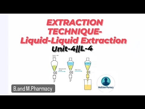 Extraction Technique- Liquid-Liquid Extraction Advanced Instrumentation Techniques #pcisyllabus