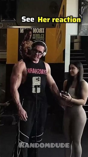 Wait for end. See Her Reaction 💀👀👀..#shorts #reaction #gym