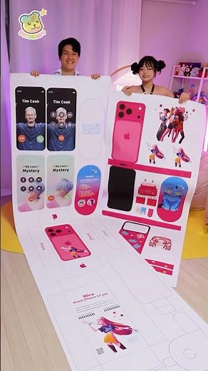 📱Making Giant Kpop Demon Hunters iPhone 17 Pro Max❤️‍🔥Mira Pink