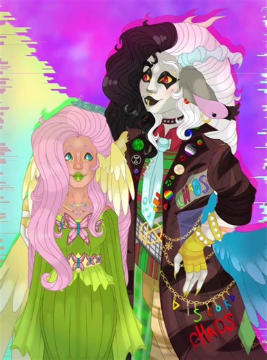 Fluttercord if they were HUMAN?#mlp #fluttercord #fluttershy #discord #mylittleponymagicprincess