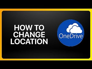 How To Change OneDrive Location Tutorial