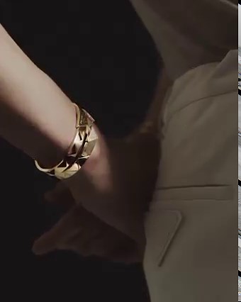 The Prada Free Spirit bracelet stops and starts where it left off, celebrating the freedom to love with a rotating Prada Triangle pattern that does not constrain. Discover more at https://tinyurl.com/2p98mapd #PradaFineJewelry #Prada | Prada