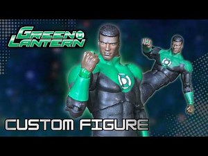 Custom JOHN STEWART GREEN LANTERN Figure | Dc Multiverse McFarlane Toys