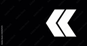 Animation of arrows sign animation with optional luma matte. Alpha Luma Matte included.