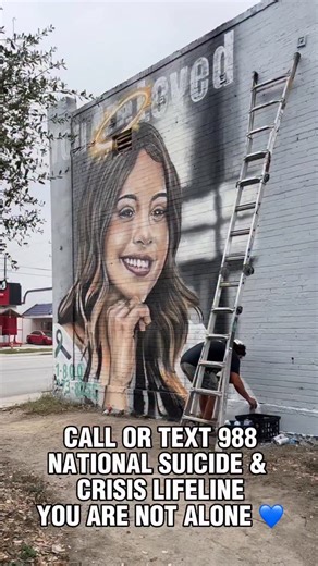 A message that could save a life. A local muralist is honoring Camila Mendoza Olmos at San Pedro Ave & W Cypress St — turning grief into hope and raising awareness for mental health. If you or someone you love is struggling, help is always available. 📞 Call or text 988 📞 Or call 1-800-273-8255 (National Suicide & Crisis Lifeline) You are not alone. 💙 | Sarah Acosta