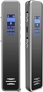 Digital Voice Recorder, Mini Pocket MP3 Player Recorder 16G Rechargeable Voice Activated Recorder with MP3 Player,Portable Stereo HD Audio Recording Device for Lectures Meetings Interviews Classes