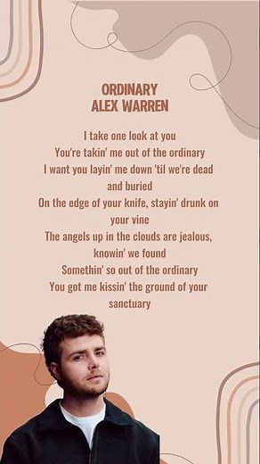 Ordinary - Alex Warren (lyrics)