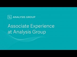 Associate Experience at Analysis Group