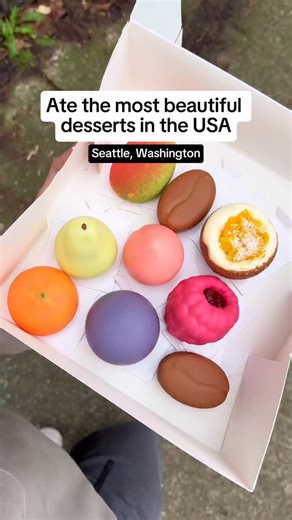 George M on Instagram: "Part 1: Viral foods Seattle 📍This is Ladun Treats fruit pastries 🍫 The cocoa bean was insane. Raspberry is my second favorite who you taking? add it to your list #seattle #seattlefood"