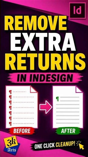 Remove Extra Blank Lines in One Click! | Adobe InDesign #indesign #3kgraphicarts