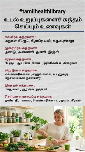 உடல் உறுப்புகளை சுத்தம் செய்வது எப்படி? | Full Body Detox Foods Guide in tamil #tamilhealthlibrary
